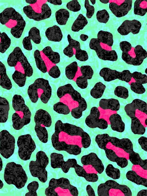 Animal Print Turquoise Hot Pink And Black Cheetah Print