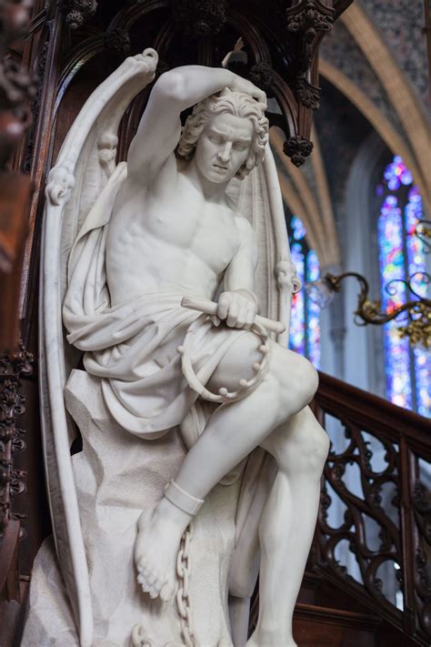Lucifer of Liège is Le génie du mal The Genius of Evil art statue