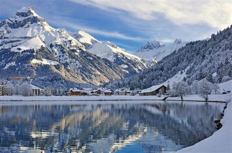 Engelberg Switzerland Mountains Winter Hd Wallpaper Wallpaper Flare