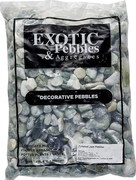 EXOTIC PEBBLES Polished Jade Reptile Terrarium Pebbles 20 Lb Bag