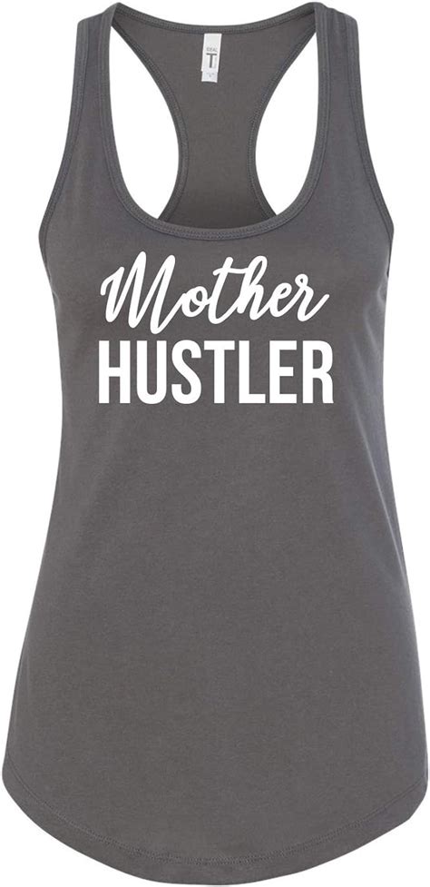 Mother Hustler Printed Ladies Next Level Brand Sleeveless Racerback Tank Top At Amazon Womens