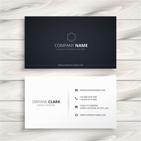 Your business card design is an essential part of your branding and should act as a visual extension of your brand design. simple business card in black and white style vector design illu - Download Free Vector Art ...