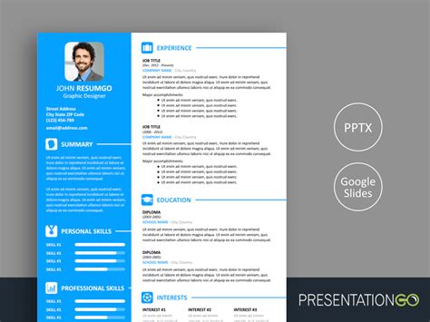 Free Resume Template Ppt Printable Form Templates And Letter