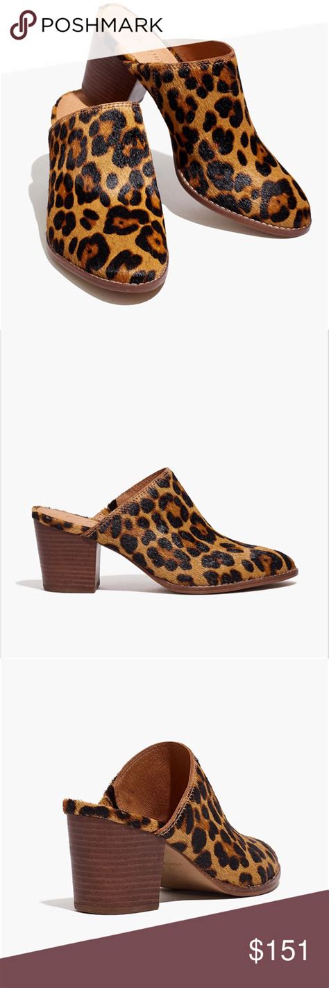 Madewell Harper Mule In Leopard Calf Hair 9 Nib Calf Hair Madewell Womens Calves