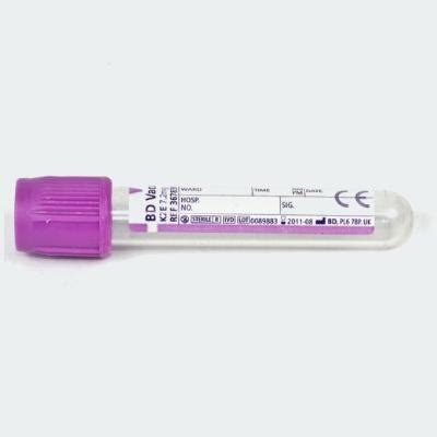 BD Vacutainer Plus Blood Collection Tube 13 X 75mm 4mL Lavender Top