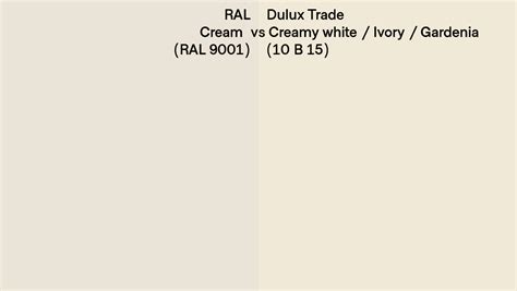 Ral Cream Ral Vs Dulux Trade Creamy White Ivory Gardenia