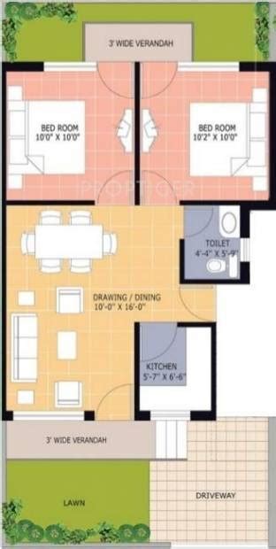 700 Sq Ft 2 Bhk Floor Plan Image Omaxe Limited My Home Available For