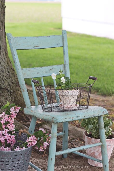 Advice from sadolin on how to treat and care for exterior wood including garden fences and outdoor furniture. Painted Chair for Outdoors - Love Grows Wild
