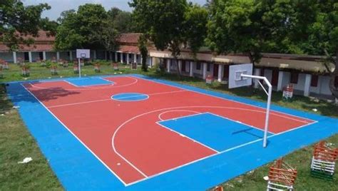 Blue Acrylic Synthetic Basketball Court At Rs 90sq Ft In Bazpur Id