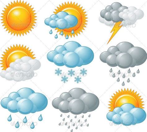 Weather Icons Weather Icons Weather Symbols For Kids Weather Clipart