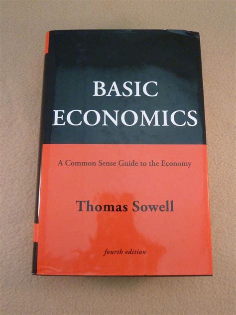 Basic Economics Common Sense Guide To Economy Sowell Hardcover Dj 4th