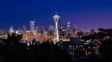 Seattle Skyline Hd Desktop Wallpaper Widescreen High Definition