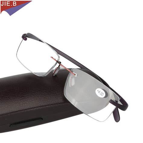 New Super Elastic Tr90 Tr Light Unisex Rimless Reading Glasses Man