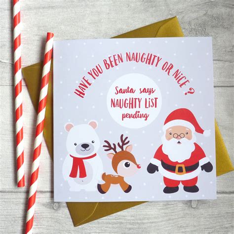 Naughty List Christmas Scratch Card By Little Cherub Design