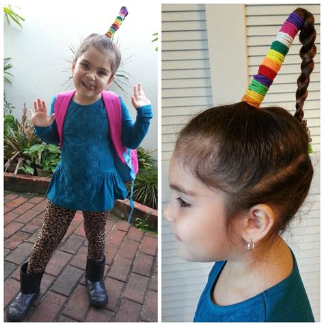 Get ready for wacky hair day pictures with this hairstyle. Wacky Hair Day! | Wacky hair days, Wacky hair, Crazy hair days