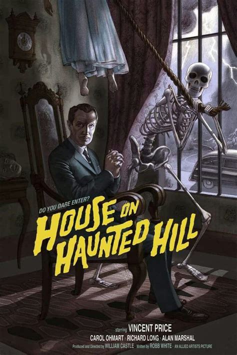 House On Haunted Hill 1959 Vincent Price Horror Movie Posters Movie