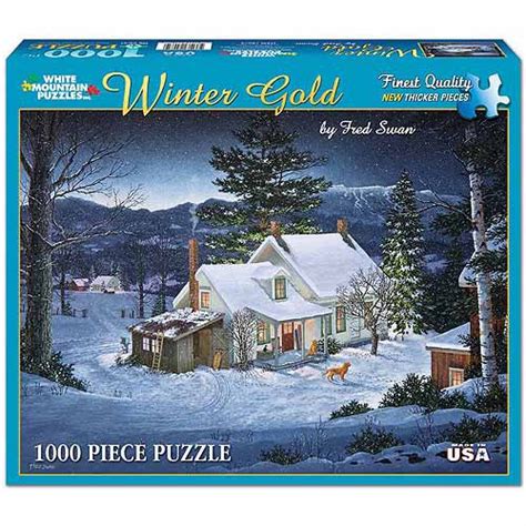 White Mountain Puzzles Fred Swan Jigsaw Puzzle 1000pc 24 X 30