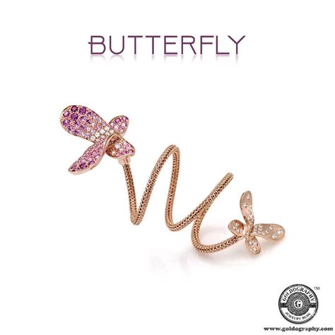 butterfly giovanniferraris 18k pinkgold ring