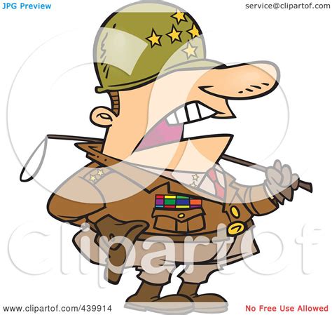 Royalty Free Rf Clip Art Illustration Of A Cartoon Tough Military