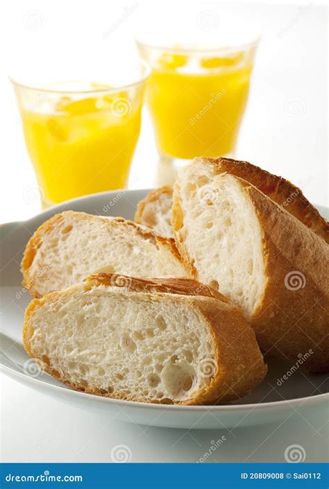 Bread And Orange Juice Stock Photo Image Of Homemade 20809008