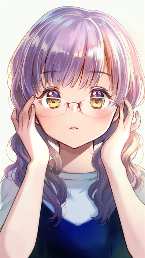 Anime Girl In Glasses Art Wallpaper Hd Anime 4k Wallp