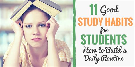 11 Good Study Habits For Students How To Build A Daily Routine