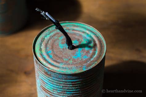 The wires is going to be colored the same as the actual wires you will be applying. DIY Beautiful Tin Can Pendant Lights | Hearth and Vine