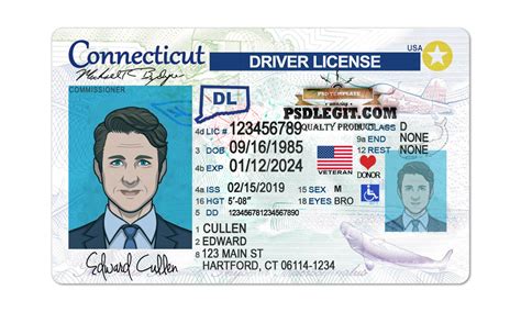 Connecticut Driver License Psd Id Card Templates Psd Otosection