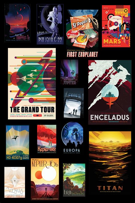 NASA posters collage : malelivingspace