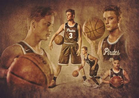 Artistic Sport Montage As Artwork For High School Senior Picture