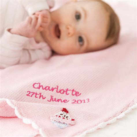 Personalised Knitted Cupcake Baby Blanket By The Alphabet T Shop