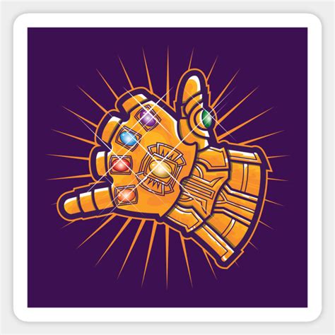 The Shaka Gauntlet Infinity War Sticker Teepublic