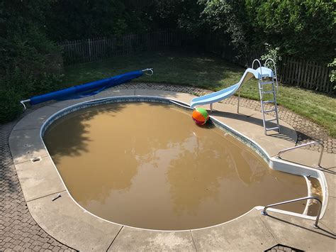 Brown Pool Water