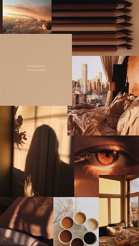 Brown Aesthetic Collage 사진 예술 감성