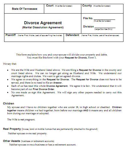 Faq do it yourself divorce papers what online divorce forms and papers do you offer? Tennessee's New Forms for Agreed Divorces | Herston on Tennessee Family Law
