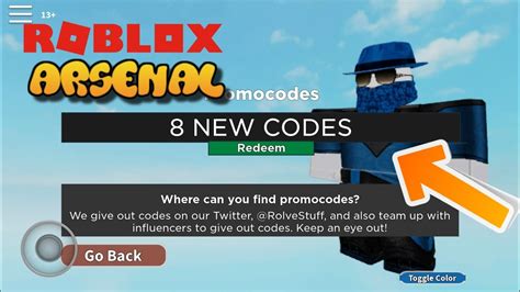 Enjoy playing the overall game to the max through the use of our available valid codes!about roblox arsenalvery first, of, keep in mind that there are various. Roblox Arsenal 8 NEW CODES JULY 2019 - YouTube