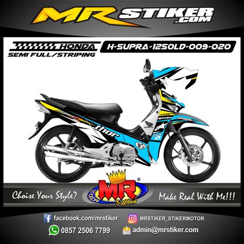 Daftar harga spare parts motor honda supra x 125 lama (generasi pertama) keluaran tahun 2005, 2006 dan 2007. Stiker motor decal Honda Supra X 125 OLD Blue Thor ...