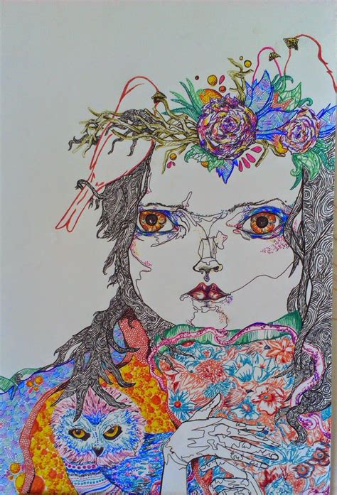 Kathryn Del Barton Psychedelic Art Whimsical Illustration Art