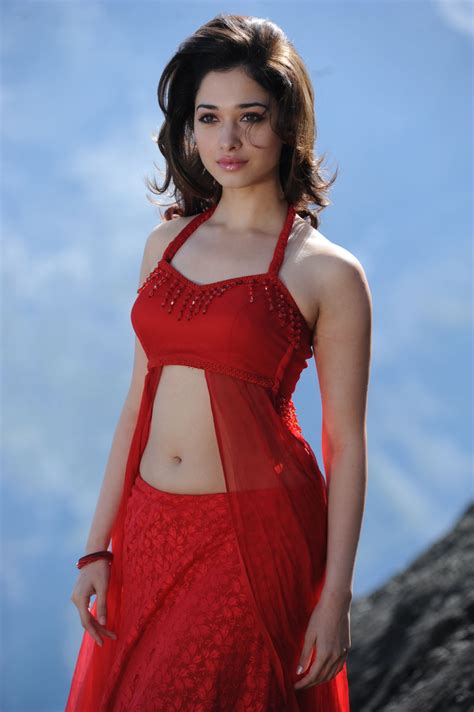 High Quality Bollywood Celebrity Pictures Tamanna Bhatia Showcasing Her Milky White Skin In Red