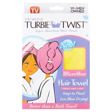 Turbie Twist The Original Microfiber Super Absorbent Hair Towel Colors May Vary