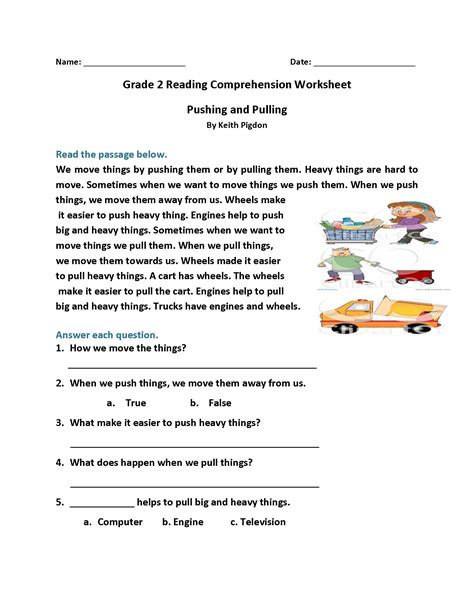 2nd Grade Reading Worksheets Best Coloring Pages For Kids