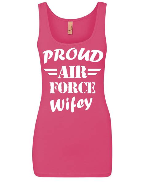 Proud Air Force Wifey Women S Tank Top Veteran Wife Pride Patriot Heroic Top Ebay