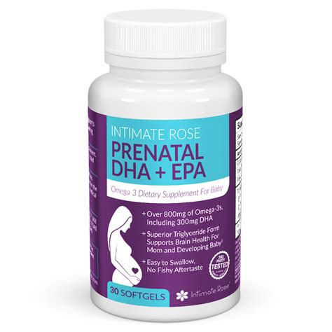 Intimate Rose - Prenatal DHA Supplement - Prenatal Omega 3 - Essential Pregnancy Vitamins - EPA 