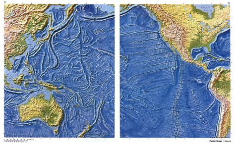Gran Mapa En Relieve Detallada Del Océano Pacífico Otros Mapas Del
