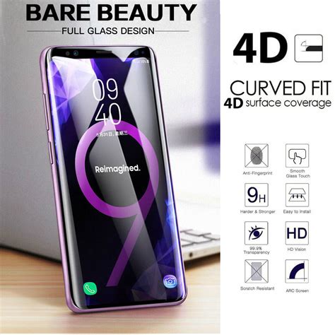 For Galaxy S9 S9 Plus Tempered Glass Full Cover Screen Protector Samsung Ebay