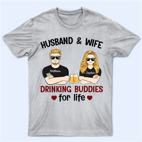 Husband And Wife Drinking Buddies For Life Married Couple Personal Wander Prints™
