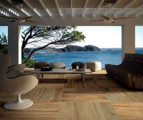 Modern Wood Tiles Design For Living Room