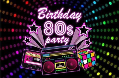 Nly 15 Usd Custom 80s Party Birthday 1980 Theme Star Light Backdrops