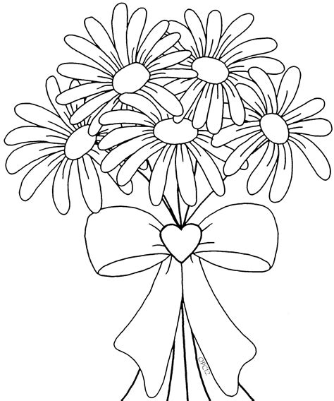 Flower Bouquet Coloring Pages Printable Coloring Pages