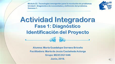 Actividad Integradora Fase 1 Diagnóstico Identificación Del Proyecto